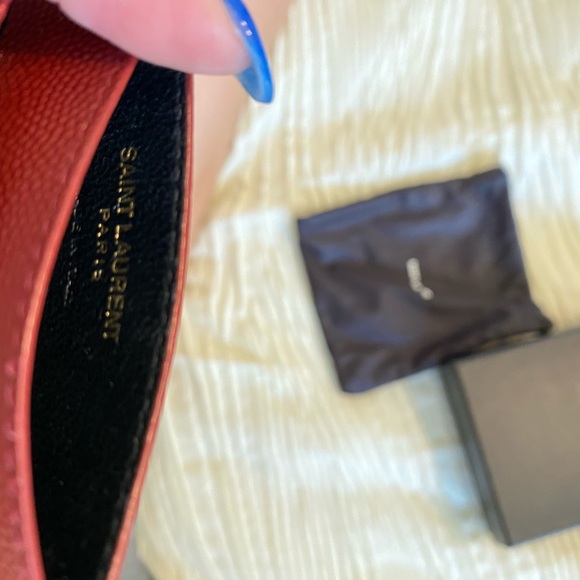 Saint Laurent Maroon Card Holder - Picture 5 of 6